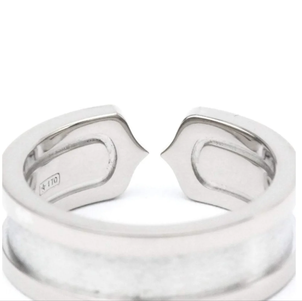 SOLD- Cartier C De Cartier 18K White Gold Diamond Ring - Picture 3 of 12